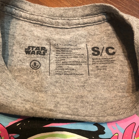 Star Wars Grogu Drinking Coffee Tee Shirt. sm/child. Great used condition - Picture 4 of 5